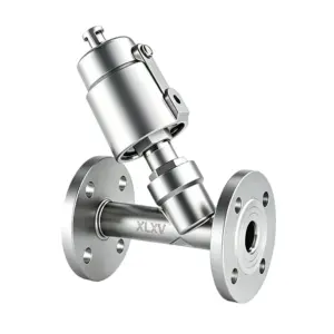 Flanged SS Pneumatic Angle Seat Valve - A