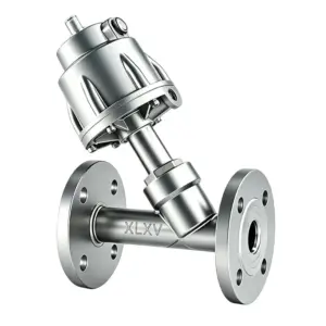 Flanged Stainless Steel Pneumatic Angle Seat Valve - B