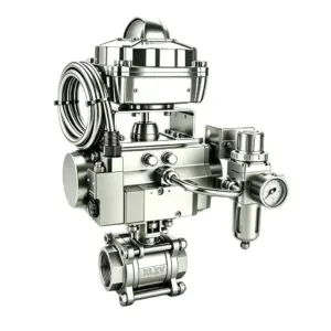 Pneumatic 3-piece Threaded Ball Valve