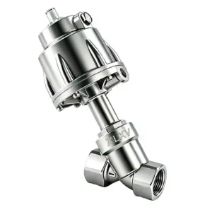 Threaded SS Pneumatic Angle Seat Valve - B