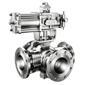 Working Principle of Pneumatic Four-Way Flanged Ball Valve